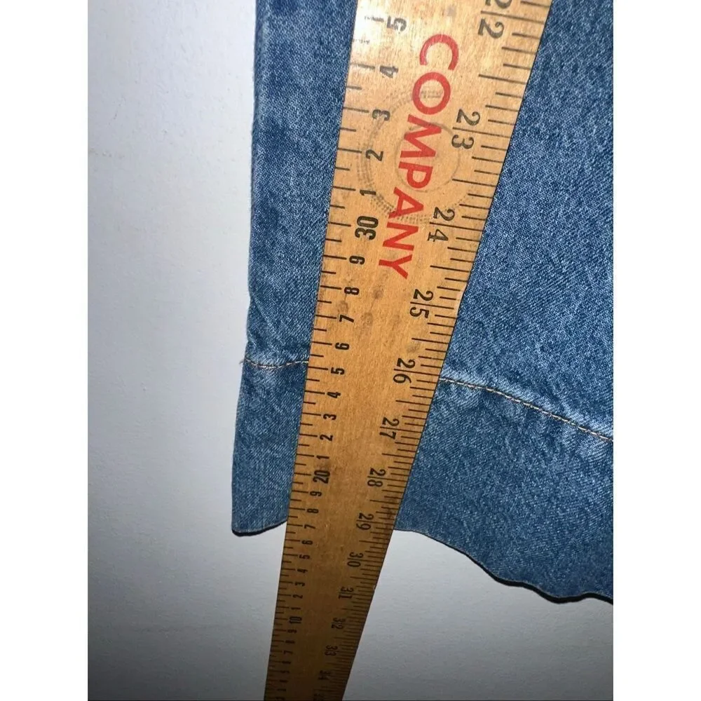 Primark High Rise Wide Leg Baggy Jeans elastic waist size 6 denim